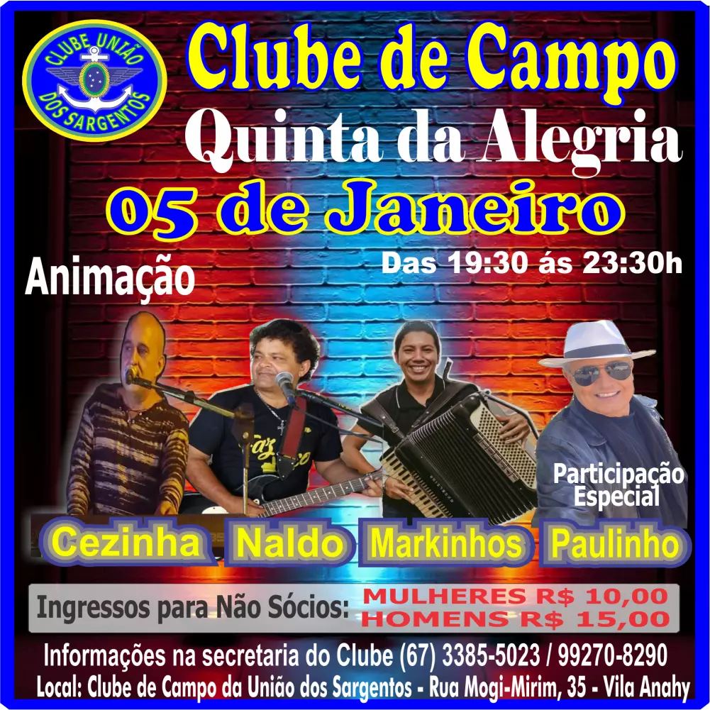 Quinta da Alegria no Clube de Campo 05/01/23